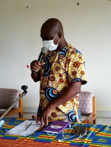 DCD, Mr Nathaniel Adzotor addressing the welfare of the staff of the assembly